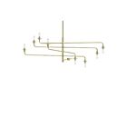 Sonneman 4548.38 8-Lights 60W Satin Brass Chandelier