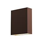 Sonneman 7107.72-WL 1 Light Textured Bronze 21W Flat Box Up/Down LED Sconce