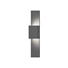 Sonneman 7108.74-WL 1 Light Textured Gray 21W Flat Box Up/Down LED Panel Sconce