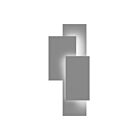 Sonneman 7110.74-WL 1 Light Textured Gray 20W Offset Panels LED Sconce