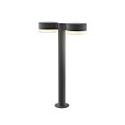 Sonneman 7307.PC.FW.74-WL 2 Lights Textured Gray 40W REALS LED Double Bollard