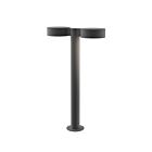 Sonneman 7307.PC.PL.74-WL 2 Lights Textured Gray 40W REALS LED Double Bollard