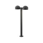 Sonneman 7308.DC.PL.74-WL 2 Lights Textured Gray 40W REALS LED Double Bollard