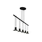 Sonneman S1A36K-JR18XX09-RP11 5-Lights 15W Satin Black Chandelier