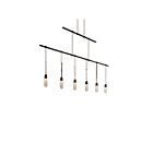 Sonneman S1B48K-JR181212-RP08 6-Lights 18W Satin Black Chandelier