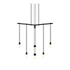 Sonneman S1C24K-JR18XX28-RP02 6-Lights 12W Satin Black Chandelier