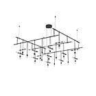 Sonneman S1H48K-SC060612-SC01 6-Lights 12W Satin Black Chandelier