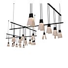Sonneman S1K48K-MC060662-RP12 25-Lights 50W Satin Black Chandelier