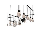 Sonneman S1K48K-MC060662-RP12 25-Lights 50W Satin Black Chandelier