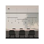 Sonneman SLS0157 9-Lights 45W Satin Black Chandelier