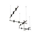 Sonneman SLS0159 7-Lights 63W Satin Black Chandelier