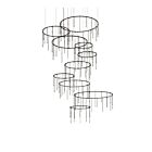Sonneman SLS0163 300-Lights 300W Satin Black Chandelier