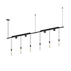 Sonneman SLS0164 8-Lights Satin Black Chandelier
