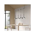 Sonneman SLS1163 12-Lights 36W Satin Black Chandelier