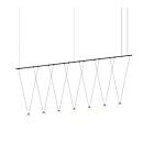 Sonneman SLS1167 7-Lights 28W Satin Black Chandelier