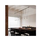 Sonneman SLS1167 7-Lights 28W Satin Black Chandelier