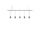 Sonneman SLS1283 5-Lights 25W Satin Black Chandelier