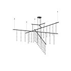 Sonneman SLS4240-K 90-Lights 90W Satin Black Chandelier