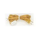 Satco 90-723 Clear Gold 8' Cord Set with Line Switch