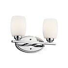 Kichler 5097CH 2-Lights Chrome 100W Vanity Light