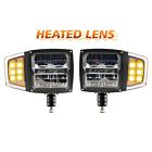 Techspan 725500-PR Black LED Snow Plow Light with Detachable Turn Signal Light 1 Pair