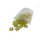 Techspan 766216C 20A Yellow Standard Blade Fuses (Pack of 100)