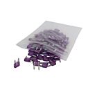 Techspan 766241C 3A Violet Standard Blade Fuses (Pack of 100)