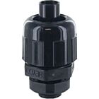 Techspan CCNY2500 Black 1/4" Nylon Liquid Tight Straight Connector