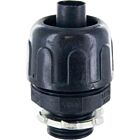 Techspan CCNY3750 Black 3/8" Nylon Liquid Tight Straight Connector