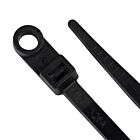 Techspan E750MH0M Black Cable Ties with Mounting Hole (Pack of 1000)