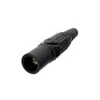 Techspan KL-150LMBK 150A Black Set Screw Male Plug