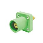 Techspan KL-400SMG 400A Green Stud Style Male Receptacle