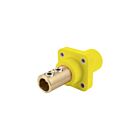Techspan KL-400SSMY 400A Yellow Set Screw Male Receptacle