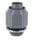 Techspan NMSC50 Grey 1/2" Nylon Liquid Tight Screw-On Straight Non-Metallic Connector