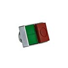 Techspan PB-BL87 10A Green/Red Illuminated Double Head Push Button with Off Projected