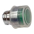 Techspan PB-BW53 10A Green Flush Head Spring Return Comes with Boot