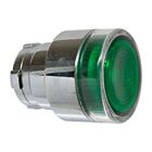 Techspan PB-BWL33 10A Green Illuminated Flush Push Button Spring Return