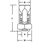 Techspan S2-0 Copper Split Bolt Connector for Two Conductors