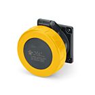 Techspan SCA320R4W 20A 125V Yellow Pin and Sleeve Receptacle