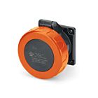 Techspan SCA420R12W 20A 125V/250V Orange Pin and Sleeve Receptacle