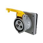 Techspan SCM320R4S 20A 125V Yellow Pin and Sleeve Receptacle