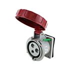 Techspan SCM330R7W 30A 480V Red Pin and Sleeve Receptacle