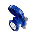 Techspan SCM360R6W 60A 250V Blue Pin and Sleeve Receptacle