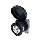 Techspan SCM4100R5W 100A 600V Black Pin and Sleeve Receptacle