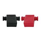 Techspan tech-692677 Black/Red Battery Terminal Covers Flag-Style