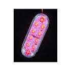 Techspan Tech-735206 Red Diodes/Clear Lens LED Oval Stop/Turn/Tail Lamp