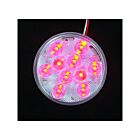 Techspan Tech-735217 Red Diodes/Clear Lens LED 4" Round Stop/Turn/Tail Lamp