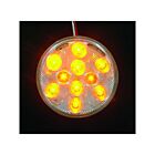 Techspan Tech-735218 Amber Diodes/Clear Lens LED 4" Round Turn/Tail Lamp