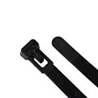 Techspan Tech-762817 Black Releaseable/Reusable Cable Ties (Pack of 100)
