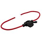 Techspan Tech-764152 Red Wire/Black Holder Fuse Holders (Pack of 25)